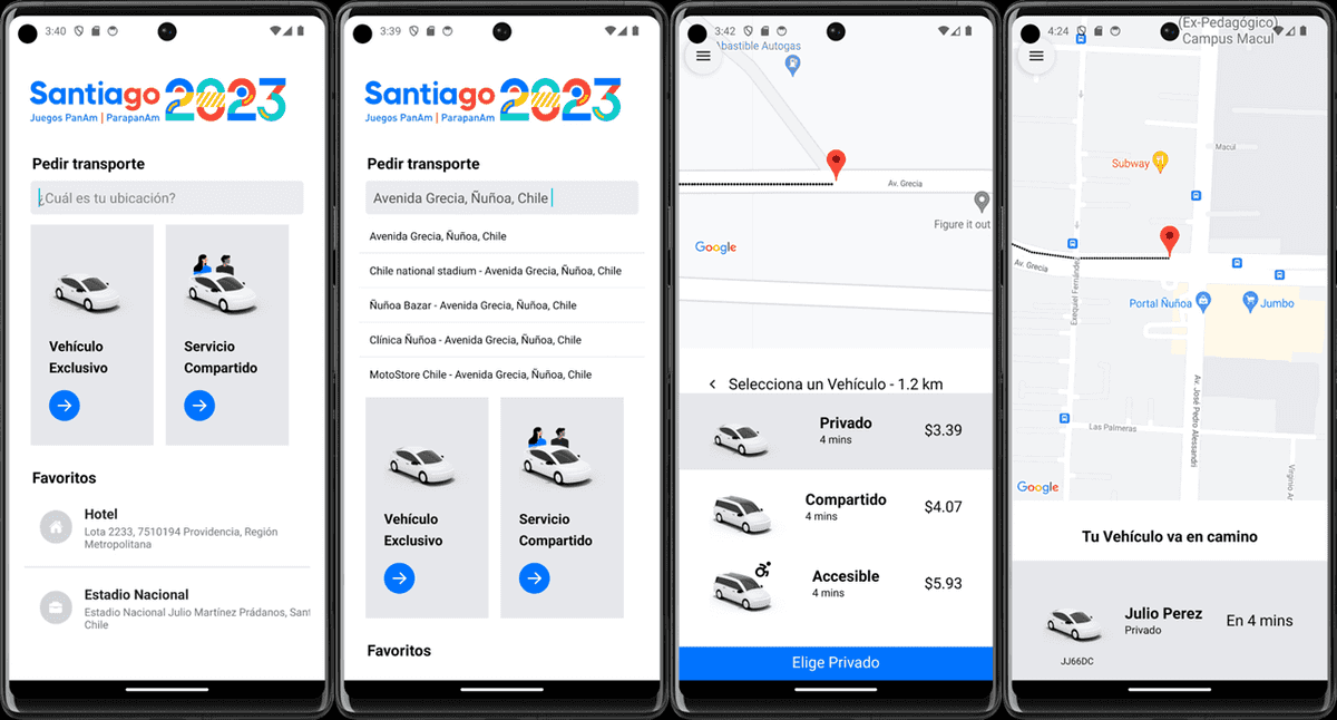 Uber fleet management demo for Santiago2023 Pan American Games